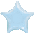 Globo con forma de estrella 45 cm color azul claro