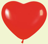 Globo con forma de corazón color rojo tamaño normal