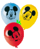 Globos de colores surtidos con la imagen de Mickey Mouse