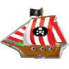 Globo Barco pirata grande