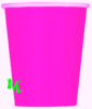 Vasos de cartón rosa claro