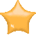 Globo con forma de estrella 45 cm color dorado