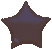 Globo con forma de estrella 45 cm color negro