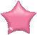 Globo con forma de estrella 45 cm color fucsia